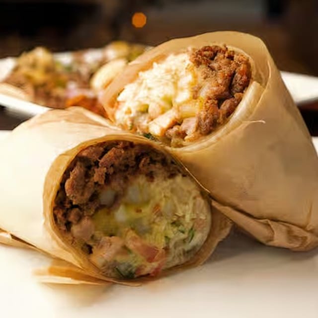 4 Burritos, 4 Soft Drinks Family Pack.
