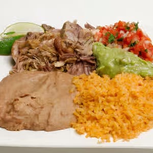 Carnitas Plate.